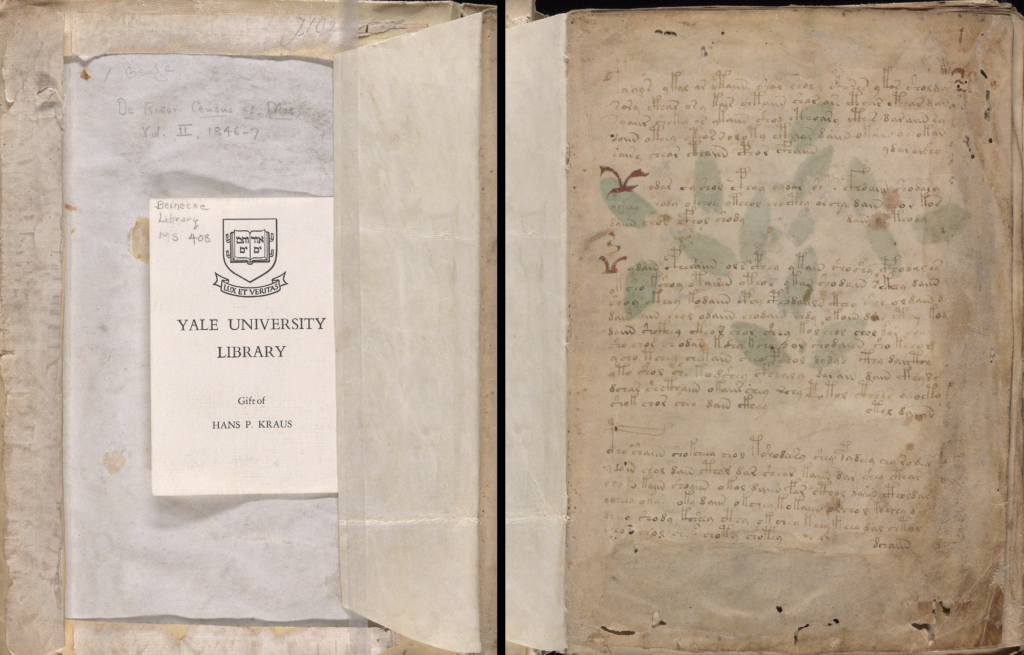 Cipher Manuscript: Inside Front Cover